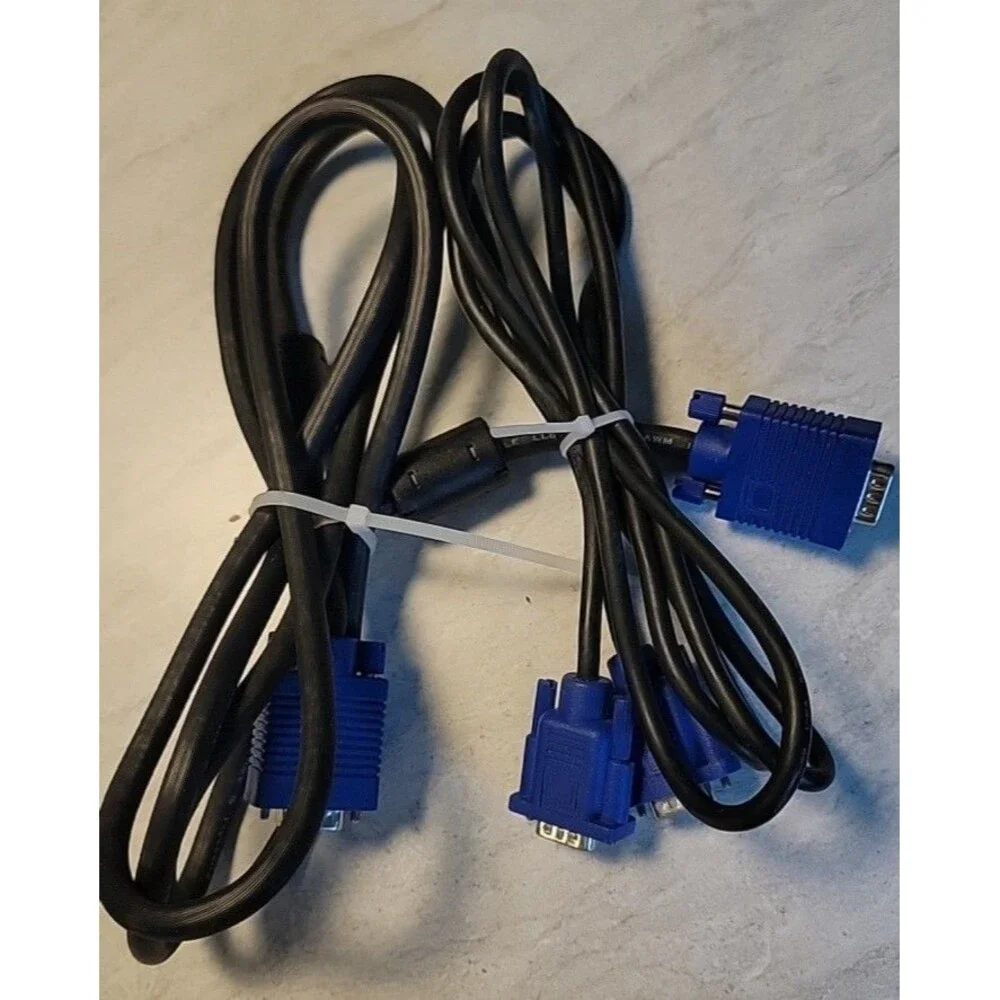 x2 Super SVGA/VGA Monitor Male to Male Extension Cable, 6ft - (Blue)